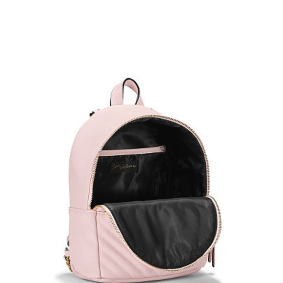 [SOLD] Pebbled V-Quilt Small City Backpack in Pink - Picture 3 of 4